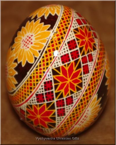 Real Easter egg Ukrainian Art Pysanka Chicken Blown Egg
