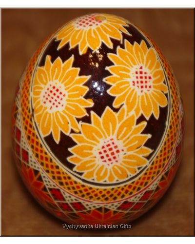 Real Easter egg Ukrainian Art Pysanka Chicken Blown Egg