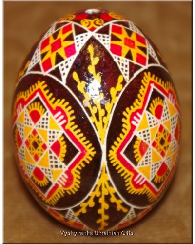 Real Ukrainian Pisanka Chicken Egg Shell Easter Egg
