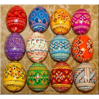641 Ukrainian Handpainted Wooden Eggs