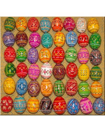 48 Wooden Hand Painted Pysanky Eggs. Wholesale