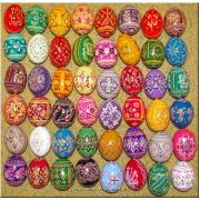 48 Wooden Hand Painted Pysanky Eggs. Wholesale