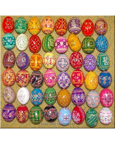 48 Wooden Hand Painted Pysanky Eggs. Wholesale
