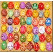 48 Wooden Hand Painted Pysanky Eggs. Ukraine. Wholesale