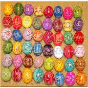 48 Hand Painted Wooden Easter Eggs Wholesale