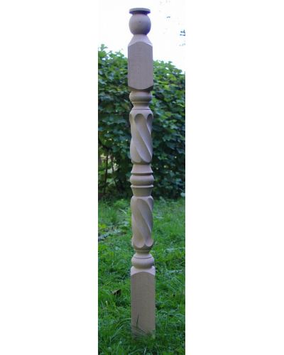 Carved Stair Newels Twisted Posts 42"