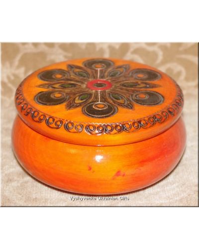 Polish Wooden Hand Carved Inlaid Bowl Box