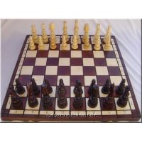 Polish Hand Carved Wooden Chess Set - Mars