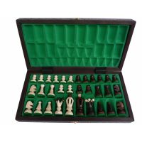 Carved Wooden Chess Set - Medium King's