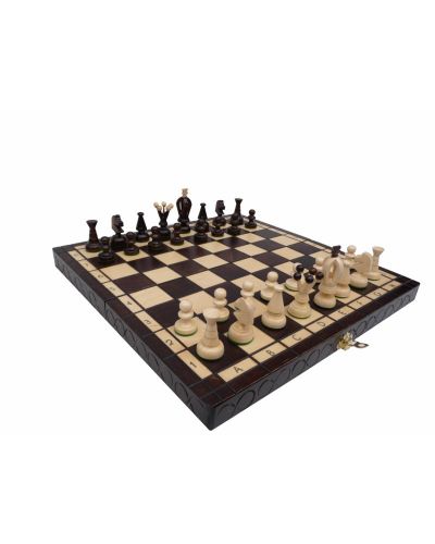 Carved Wooden Chess Set - Medium King's