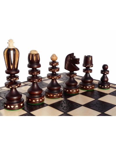 Hand Carved Wooden Chess Set - Roman