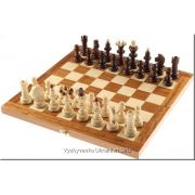 Hand Carved Wooden Chess Set - Pearl Large
