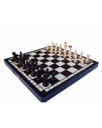 Hand Carved Wooden Chess Set - Pearl Small