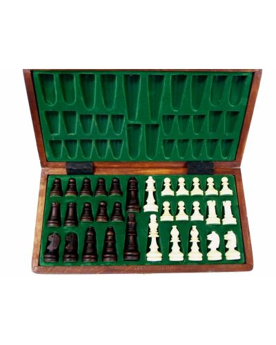 Polish Hand Carved Wooden Magnetic Chess Set