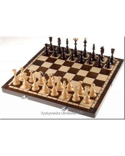 Unique Wooden Carved Chess Set - Beskid
