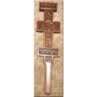 Hutsul Unique Ukrainian Wooden Hand Carved Cross