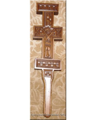 Hutsul Unique Ukrainian Wooden Hand Carved Cross