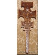 Unique Ukrainian Hand Carved Wood HUTZUL Cross