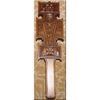 Hutsul Cross Unique Ukrainian Wooden Hand Carved