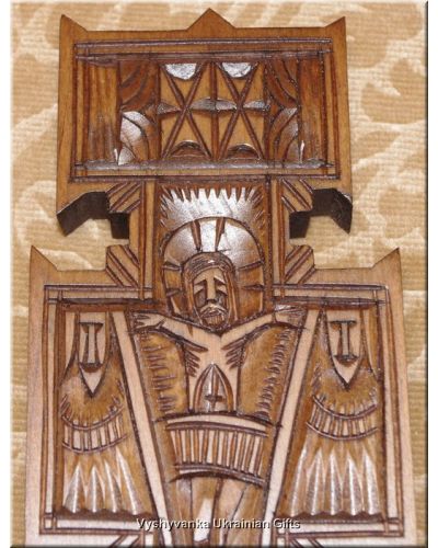 Hutsul Cross Unique Ukrainian Wooden Hand Carved