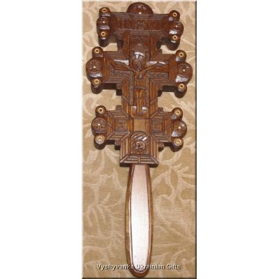Hutsul Unique Ukrainian Wooden Hand Carved Cross