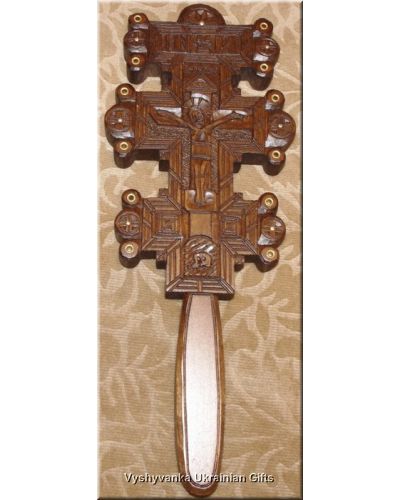 Hutsul Unique Ukrainian Wooden Hand Carved Cross